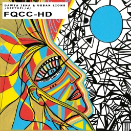 « SOLEIL BLEU » Pochette du single « FQCC HD » de DAWTA JENA & URBAN LIONS (Album VIRTUEL) Peint en 2014
